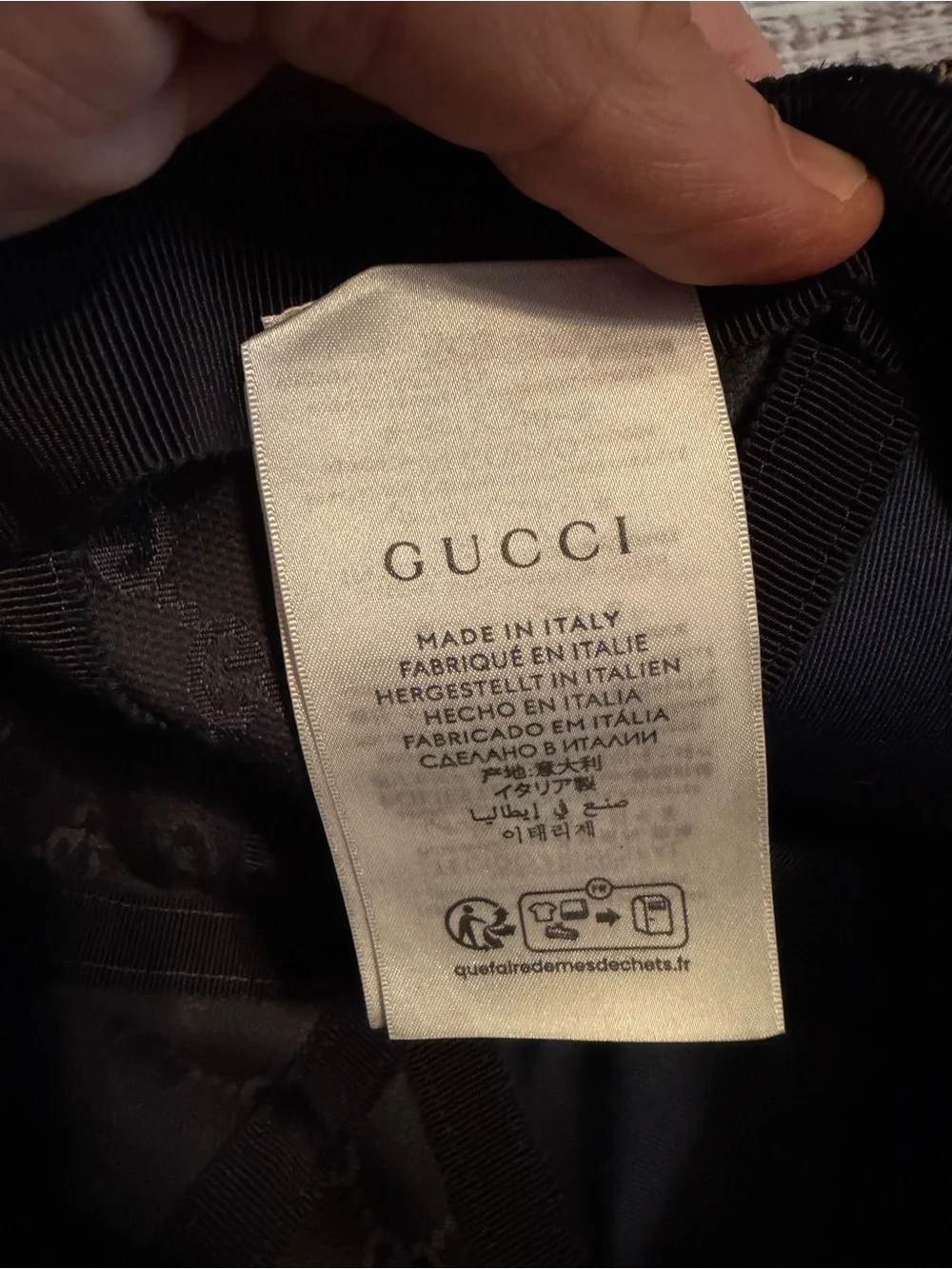 Gucci Beige GG Canvas Baseball Cap with Red & Navy Web Stripe